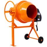 Cement Mixer 5 Cu. Ft Electric Concrete Machine 650W AC Motor Portable Power