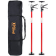 2Pack Adjustable Support Pole Steel 3rd Hand Support System Rod Extends from 45 to 114 Inch with Carrry Bag - Red - Fab Heavy Parts
