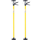 2Pack Adjustable Support Pole Steel 3rd Hand System Rod Extends from 45 to 114 Inch - Yellow - Fab Heavy Parts