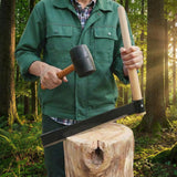 2PACK Heavy Duty Shingle Froe with Wood Handle 15" Blade Shingle Froe Heavy Duty Wood Splitter & 2" Wide Black Steel Blade & Wooden Handle - Fab Heavy Parts