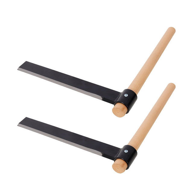 2PACK Heavy Duty Shingle Froe with Wood Handle 15" Blade Shingle Froe Heavy Duty Wood Splitter & 2" Wide Black Steel Blade & Wooden Handle - Fab Heavy Parts