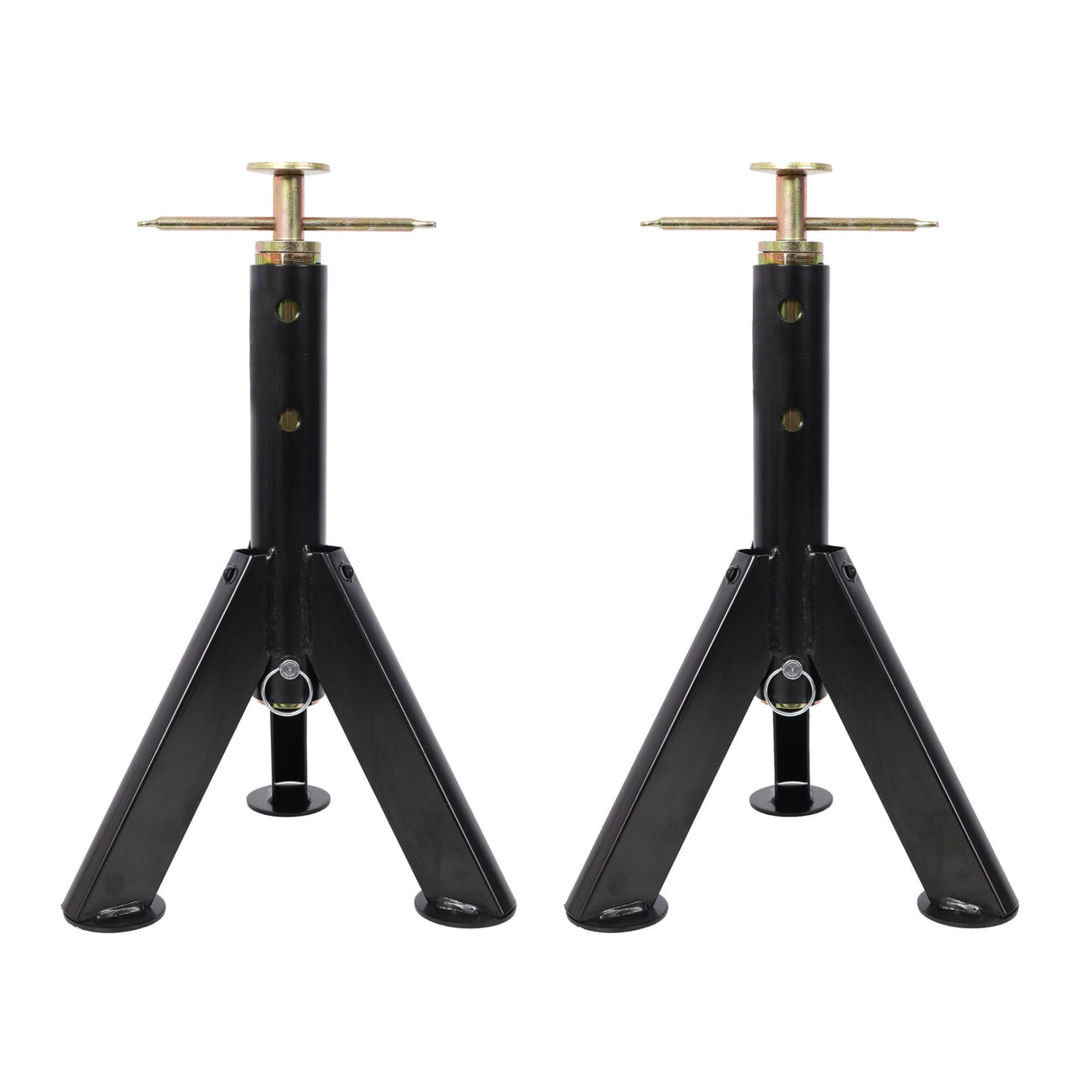 2PACK RV Adjustable Telescoping Stabilizer Jack Stand Supports Steel 16 to 30 Inches 6,000 Lbs Capacity - Fab Heavy Parts