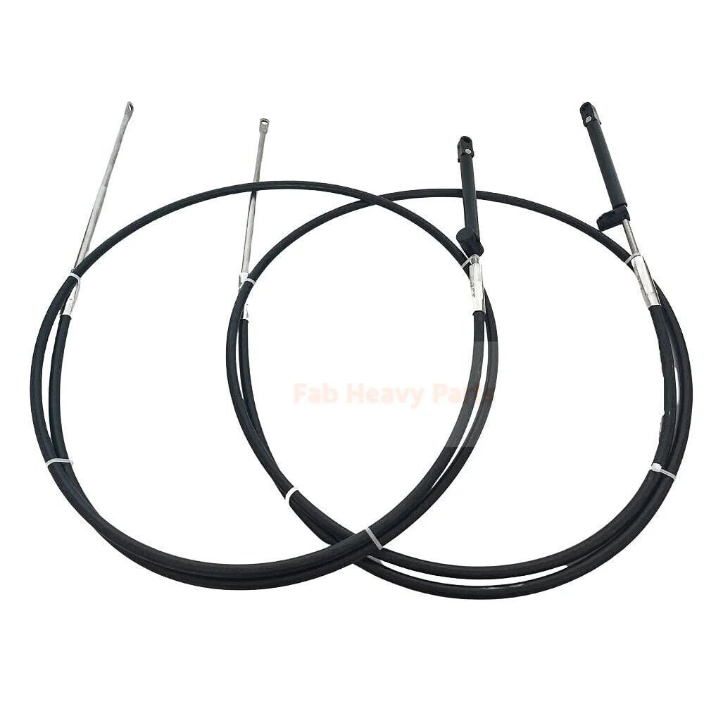 2PCS 15FT Shift Cable Throttle Cable 881104AX Fits for Mercury Outboard Control Box GEN II - Fab Heavy Parts