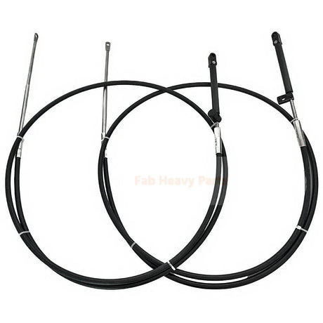 2PCS 15FT Shift Cable Throttle Cable 881104AX Fits for Mercury Outboard Control Box GEN II - Fab Heavy Parts