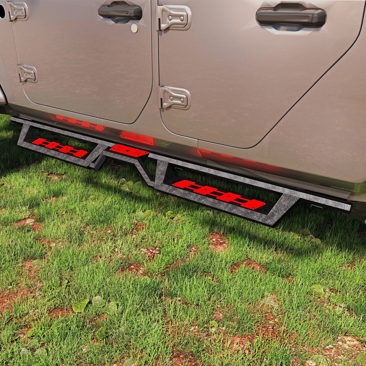 2PCS 6 Running Boards For 2020 - 2025 Jeep Gladiator JT 4 Door Side Steps - Fab Heavy Parts