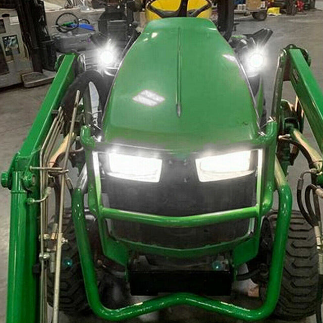 2 PCS 6"x4" LED Headlights Front Hood Light AL152328 Fits for John Deere 5225 5325 5425 5525 5625