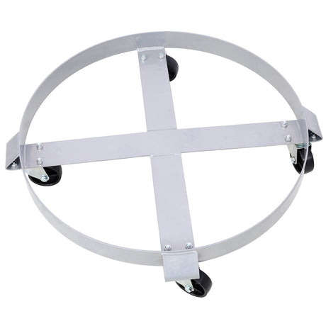 2Pcs Dolly for 55 Gallon Drums Barrel with 4 Swivel Caster Wheels Heavy Duty Steel Frame Cart with Brake - Fab Heavy Parts