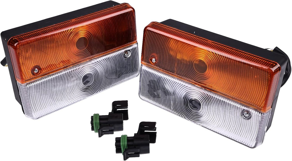 2PCS Front Side Light Lamp 700/30800 70030800 Fits for JCB Backhoe Loader 2CX 3C 3CX 3D 4C 4 4CX 1400B - 2 1550B - 2 1600B - 2 1700B - 2 3D - 4 3DS - 4 - Fab Heavy Parts