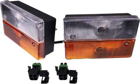 2PCS Front Side Light Lamp 700/30800 70030800 Fits for JCB Backhoe Loader 2CX 3C 3CX 3D 4C 4 4CX 1400B - 2 1550B - 2 1600B - 2 1700B - 2 3D - 4 3DS - 4 - Fab Heavy Parts