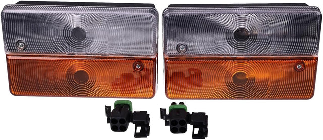 2PCS Front Side Light Lamp 700/30800 70030800 Fits for JCB Backhoe Loader 2CX 3C 3CX 3D 4C 4 4CX 1400B - 2 1550B - 2 1600B - 2 1700B - 2 3D - 4 3DS - 4 - Fab Heavy Parts