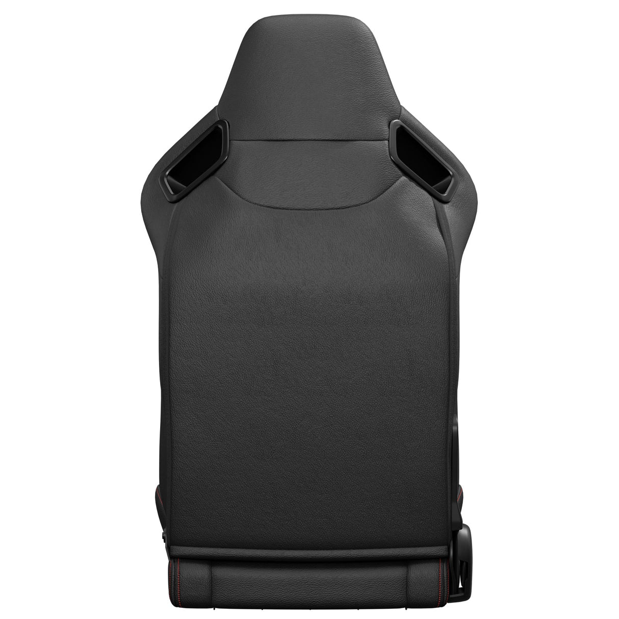 2PCS New Universal Bucket Racing Seats Red Stitch PVC Leather Reclinable Carbon Look Leather Back With Adjustor Slider(Not Including Seat Bracket) - Fab Heavy Parts