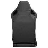 2PCS New Universal Bucket Racing Seats Red Stitch PVC Leather Reclinable Carbon Look Leather Back With Adjustor Slider(Not Including Seat Bracket) - Fab Heavy Parts