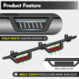 2PCS Running Boards For 18 - 25 Jeep Wrangler JL Black Powder Coated Side Steps Bars - Fab Heavy Parts