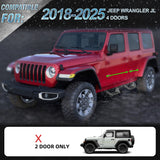 2PCS Running Boards For 18 - 25 Jeep Wrangler JL Black Powder Coated Side Steps Bars - Fab Heavy Parts