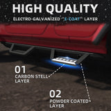 2PCS Running Boards For 18 - 25 Jeep Wrangler JL Black Powder Coated Side Steps Bars - Fab Heavy Parts