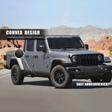 2PCS Running Boards For 2018 - 2025 Jeep Gladiator JT 4 Full Size Doors Two Stairs 6" Coated Black Powder Coated Side Steps - Fab Heavy Parts