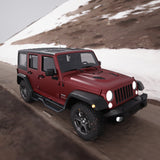 2PCS Running Boards Nerf Bars Side Steps For 07 - 18 Jeep Wrangler JK Unlimited 4 Door - Fab Heavy Parts