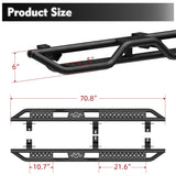 2PCS Running Boards Nerf Bars Side Steps For 07 - 18 Jeep Wrangler JK Unlimited 4 Door - Fab Heavy Parts