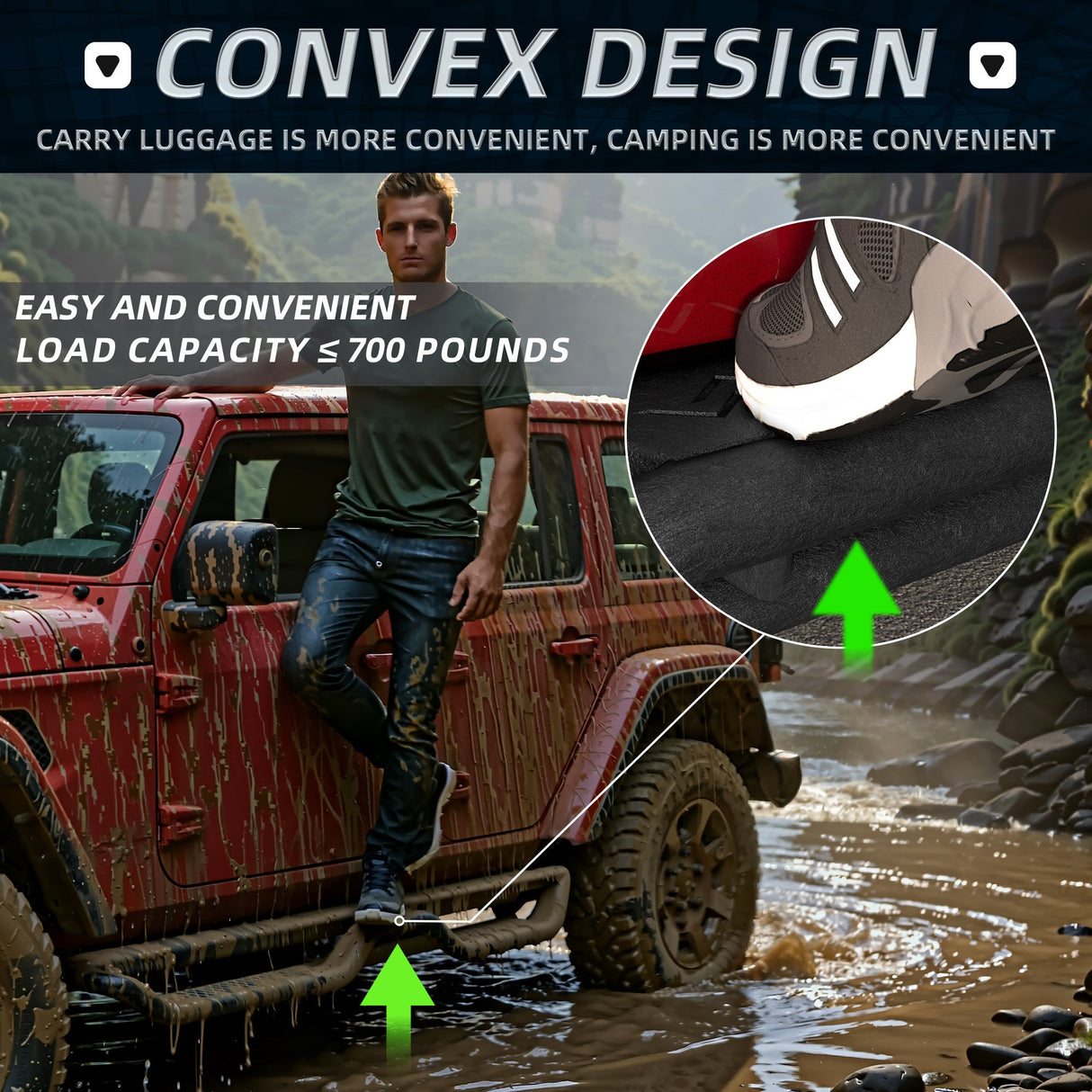 2PCS Running Boards Nerf Bars Side Steps For 2018 - 2025 Jeep Wrangler JL 4 Door - Fab Heavy Parts