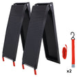 2PCS Truck Ramps 80"x12" Portable Loading Ramp 1500 LBS Capacity Aluminum Folding with Handle & Buckle - Black Coating - Fab Heavy Parts
