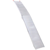 2PCS Truck Ramps 80"x12" Portable Loading Ramp 1500 LBS Capacity Aluminum Folding with Handle & Buckle - Silver - Fab Heavy Parts