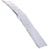 2PCS Truck Ramps 80"x12" Portable Loading Ramp 1500 LBS Capacity Aluminum Folding with Handle & Buckle - Silver - Fab Heavy Parts