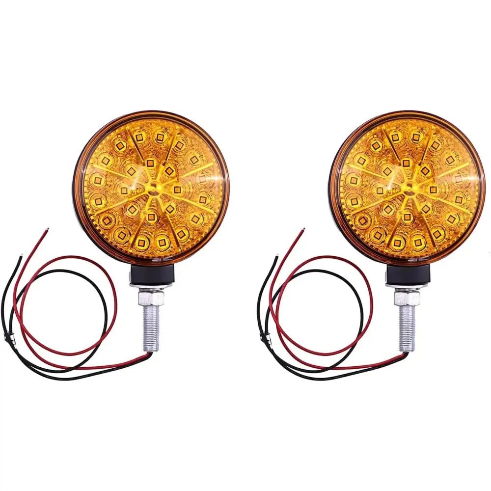 2Pcs Turn Signal Light Lamp Amber 32530-33610 3253033610 compatible with Kubota M5000 MX4700 MX5100 M-110 M-120 M105 M108 B1550D B1700D B1700E B1750D B20 B21 B2100D B2150D - Fab Heavy Parts