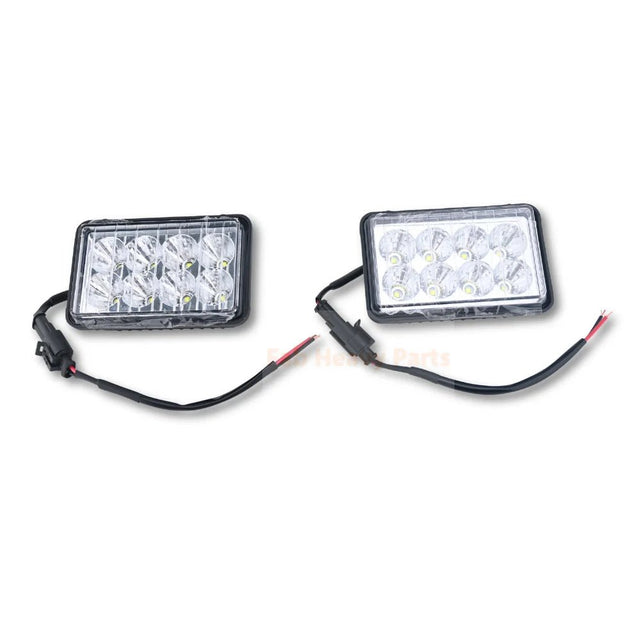 2X LED Headlight KV26918 AT345169 Fits For John Deere 250 270 317 320 328 260 280 313 - Fab Heavy Parts