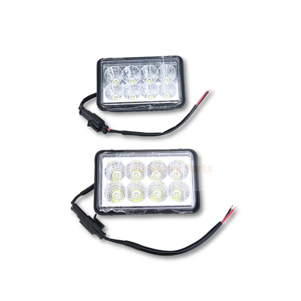 2X LED Headlight KV26918 AT345169 Fits For John Deere 250 270 317 320 328 260 280 313 - Fab Heavy Parts