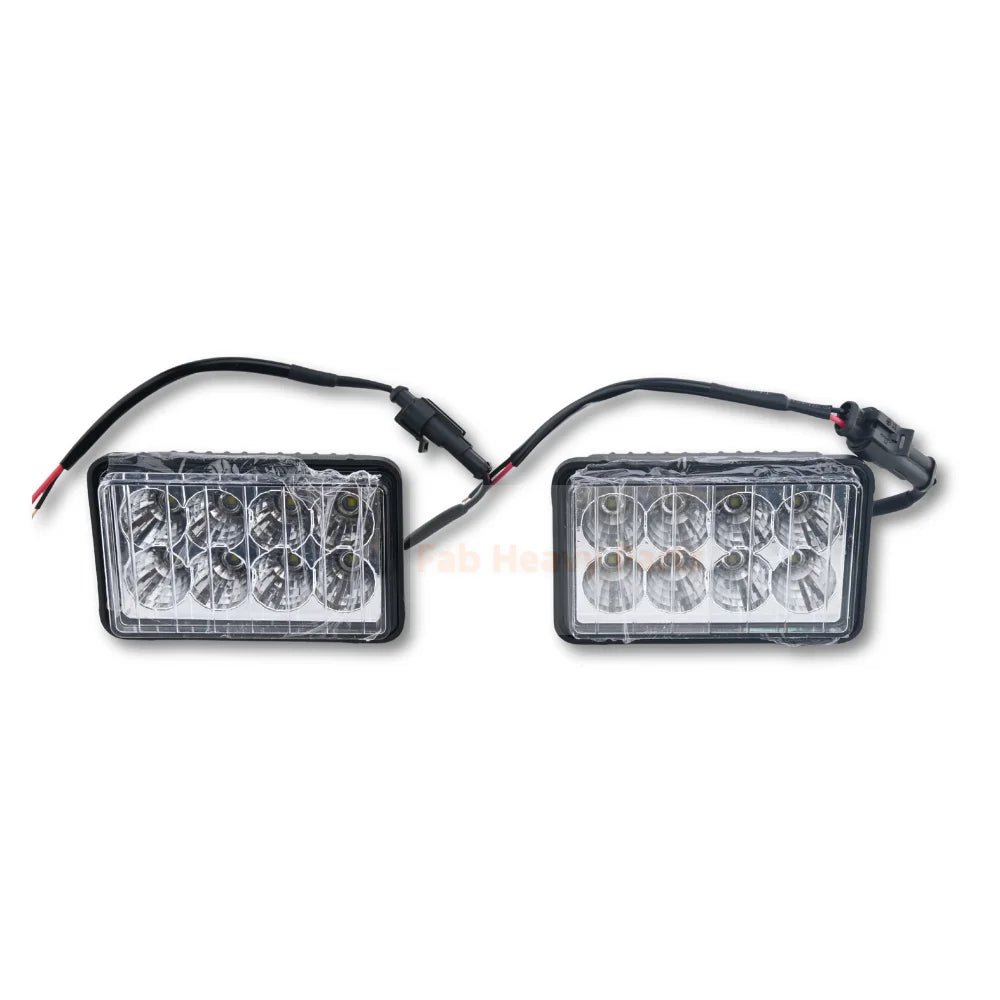 2X LED Headlight KV26918 AT345169 Fits For John Deere 250 270 317 320 328 260 280 313 - Fab Heavy Parts