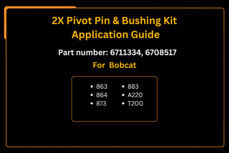 2X Pivot Pin & Bushing Kit 6711334 6708517 Aftermarket Replacement For Bobcat 863 864 873 883 A220 T200 - Fab Heavy Parts
