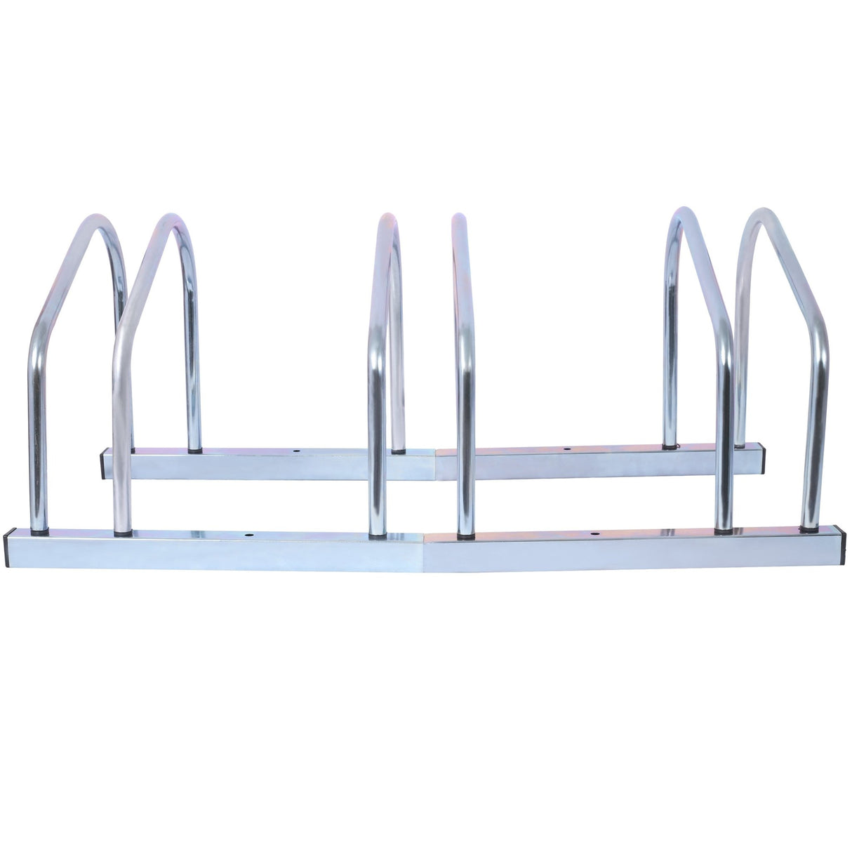 3 Bikes Floor Bike Stand Parking Rack 22 - 28" Wheel Max Tire Width 2.15" Galvanization - Fab Heavy Parts