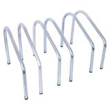 3 Bikes Floor Bike Stand Parking Rack 22 - 28" Wheel Max Tire Width 2.15" Galvanization - Fab Heavy Parts