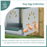 3 Compartment Metal Chicken Nesting Box Galvanized Steel - Fab Heavy Parts