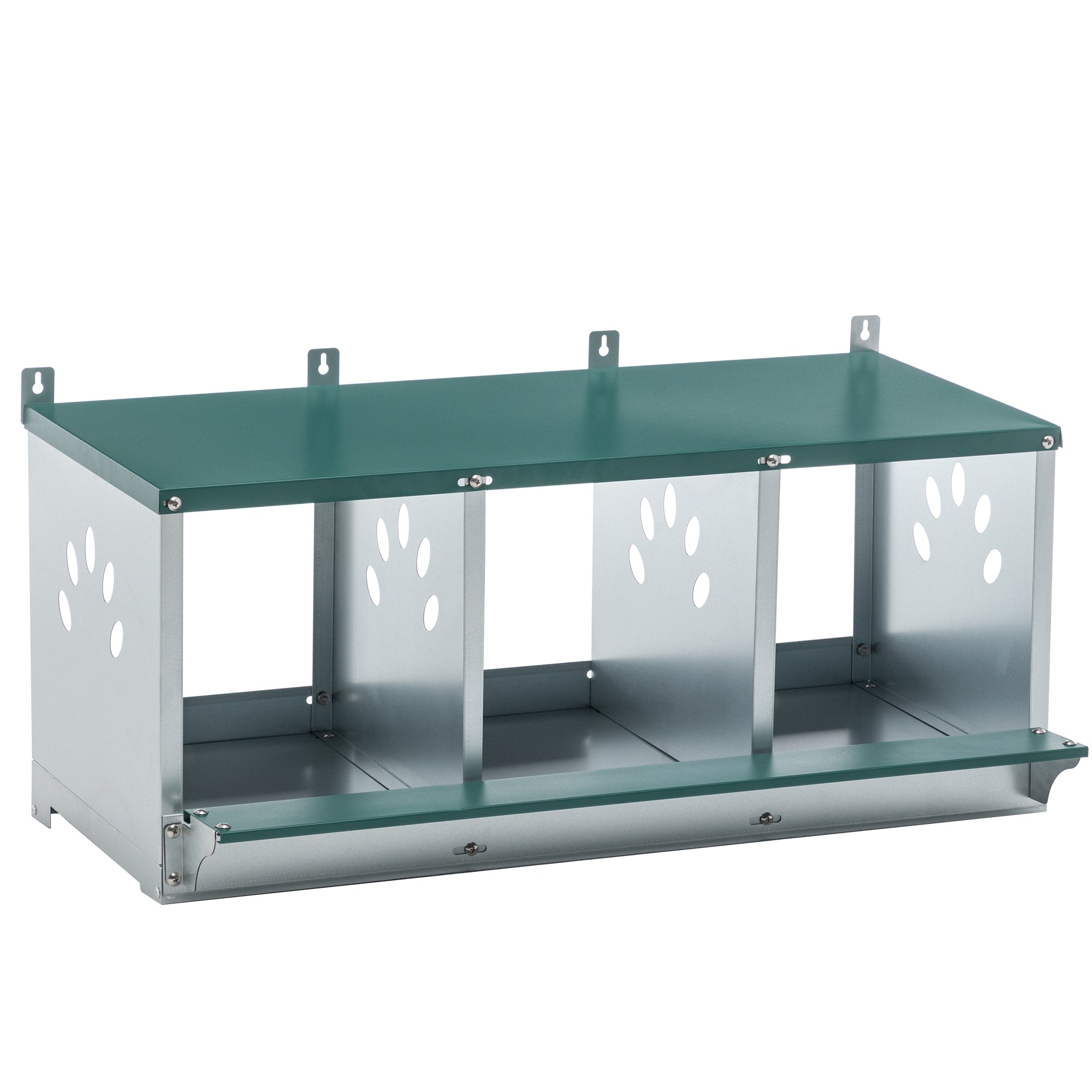 3 Compartment Metal Chicken Nesting Box Galvanized Steel - Fab Heavy Parts