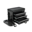 3 - Drawer Tool Chest Rolling Mechanic Seat with Tool Trays 350lbs Capacity - Fab Heavy Parts