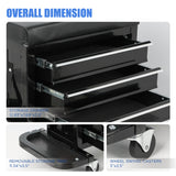 3 - Drawer Tool Chest Rolling Mechanic Seat with Tool Trays 350lbs Capacity - Fab Heavy Parts