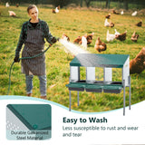 3 Holes Chicken Nesting Boxes with Legs and Lid Cover - Fab Heavy Parts