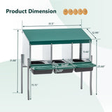 3 Holes Chicken Nesting Boxes with Legs and Lid Cover - Fab Heavy Parts