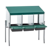 3 Holes Chicken Nesting Boxes with Legs and Lid Cover - Fab Heavy Parts