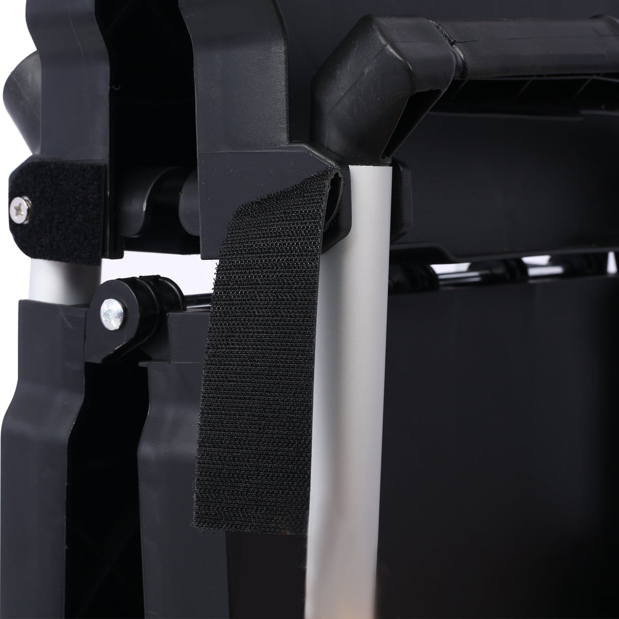 3 Layers Folding Collapsible Service Cart Pack - N - Roll Black 50 Lb. Load Capacity Per Shelf - Fab Heavy Parts