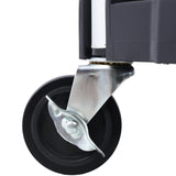 3 Layers Folding Collapsible Service Cart Pack - N - Roll Black 50 Lb. Load Capacity Per Shelf - Fab Heavy Parts