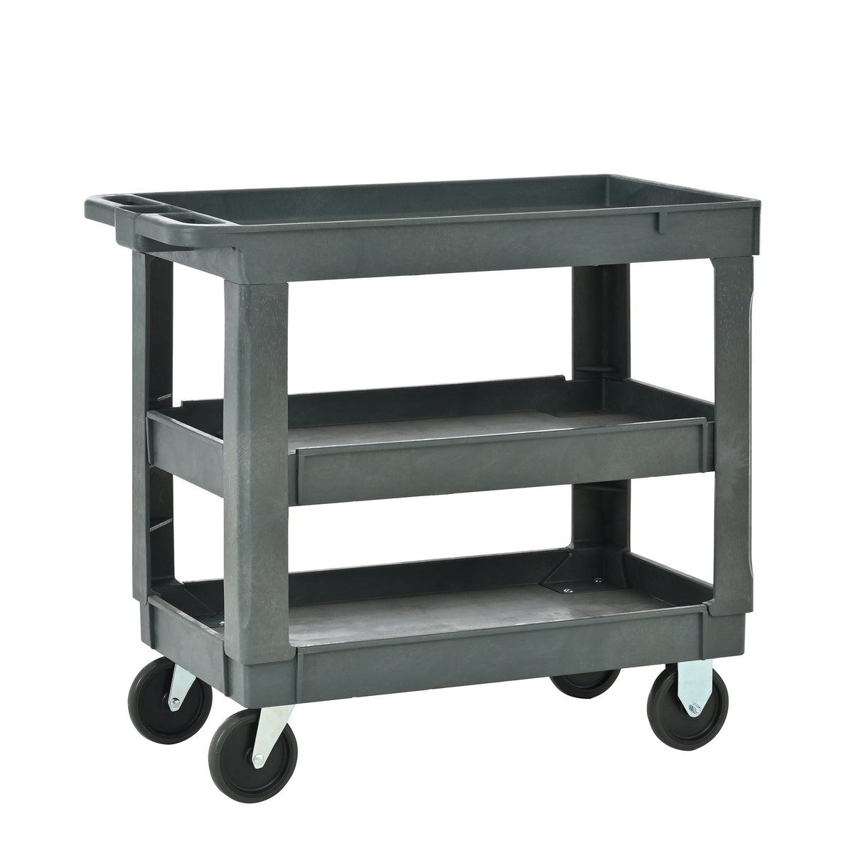 3 Layers Rolling Utility Cart with Wheels 600 LBS Heavy - Duty Capacity - Fab Heavy Parts