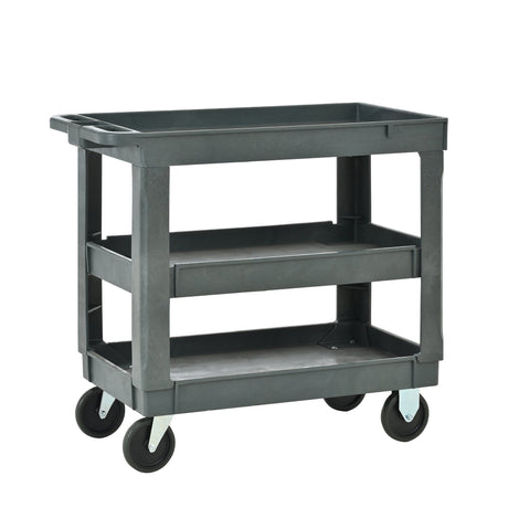 3 Layers Rolling Utility Cart with Wheels 600 LBS Heavy - Duty Capacity - Fab Heavy Parts