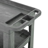 3 Layers Rolling Utility Cart with Wheels 600 LBS Heavy - Duty Capacity - Fab Heavy Parts