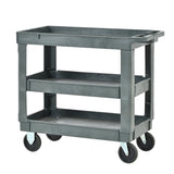 3 Layers Rolling Utility Cart with Wheels 600 LBS Heavy - Duty Capacity - Fab Heavy Parts