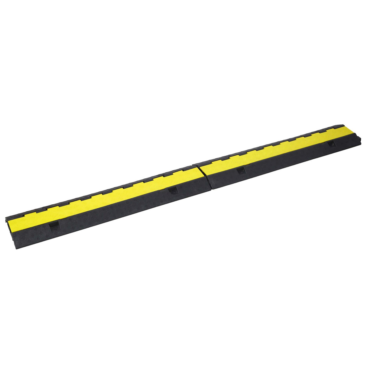 3 Packs Cable Protector Ramp 2 Channels Speed Bump Hump Rubber Modular Rated 11000 LBS Load Capacity - Fab Heavy Parts