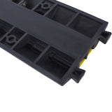 3 Packs Cable Protector Ramp 2 Channels Speed Bump Hump Rubber Modular Rated 11000 LBS Load Capacity - Fab Heavy Parts