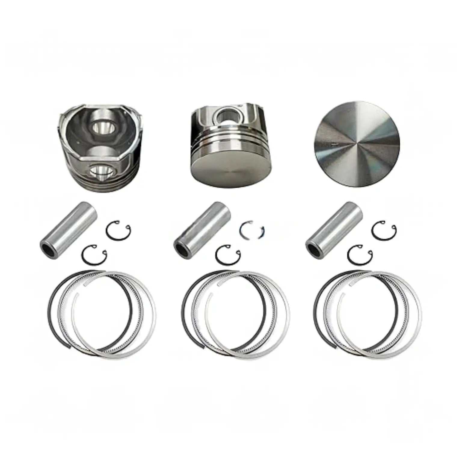 3 Pieces Piston Kit 15841-21110 for Kubota Engine D600 Tractor G3200 G5200H G-5500S Zero-Turn Mower Z400 - Fab Heavy Parts
