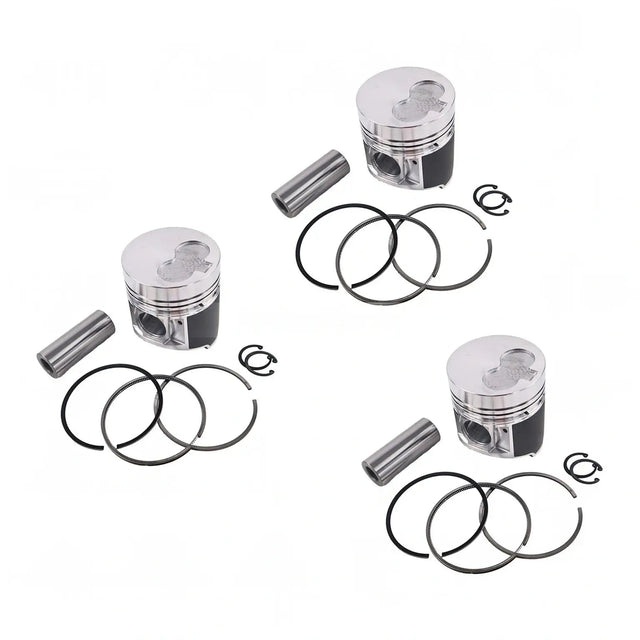 3 Pieces Piston Kit With Ring for Shibaura Engine N843 N843-2 - Fab Heavy Parts